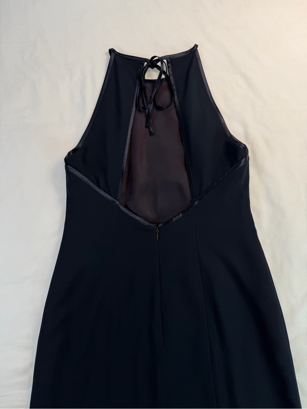 Laundry By Shelli Segal Dark Navy Open Back 90’s Halter Mini Dress - Picture 11 of 12